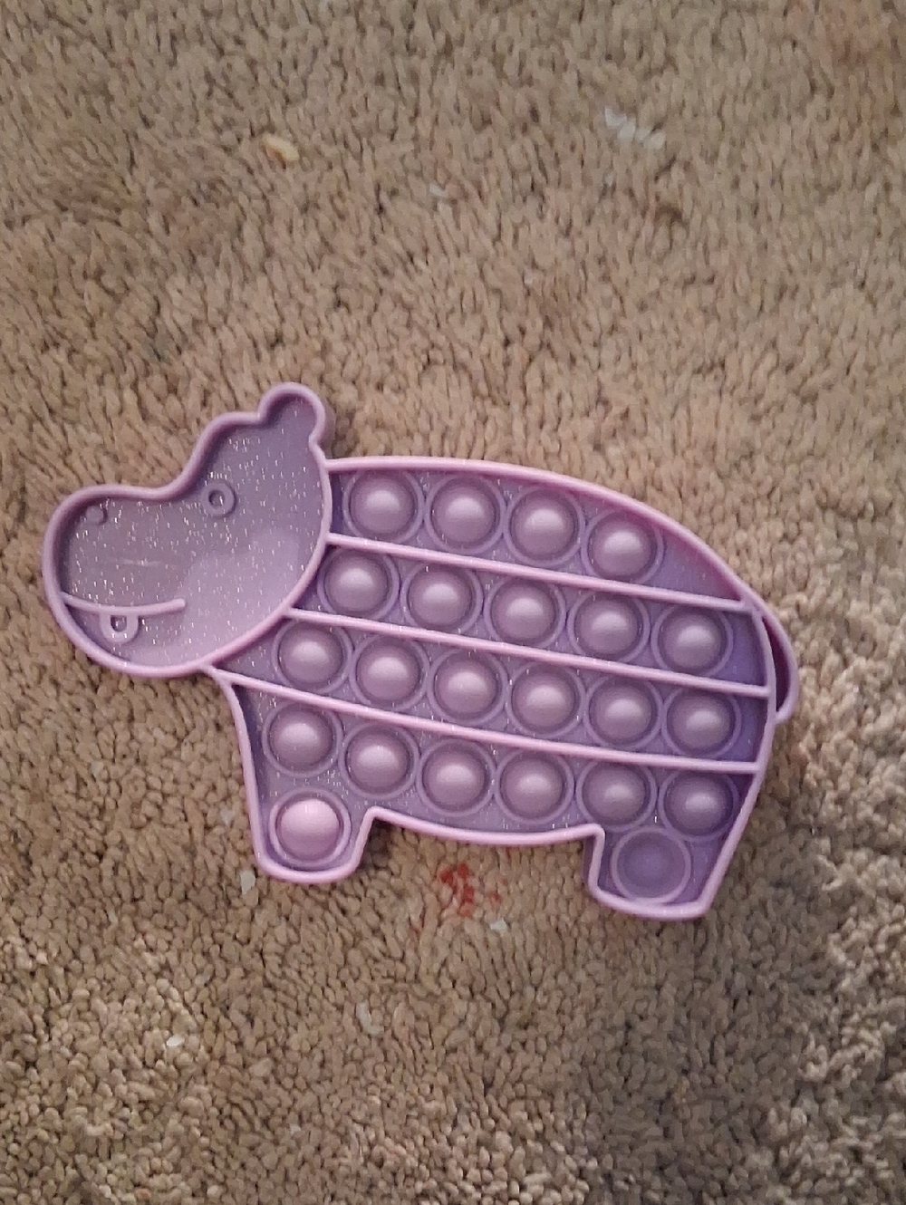 Lavender Hippo Pop It Fidget Toy